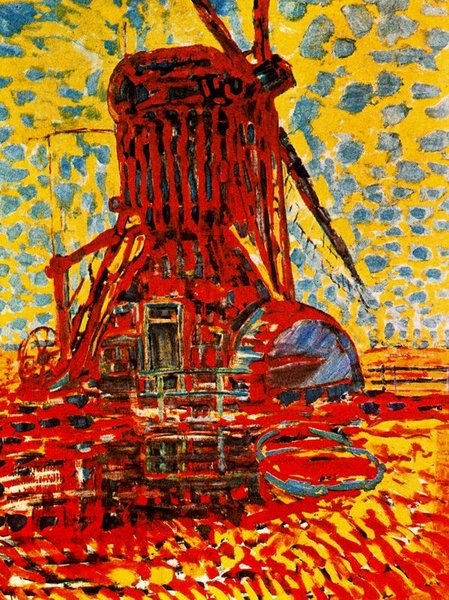 Mondrian moulin dans la clarté du soleil 1908 Copie