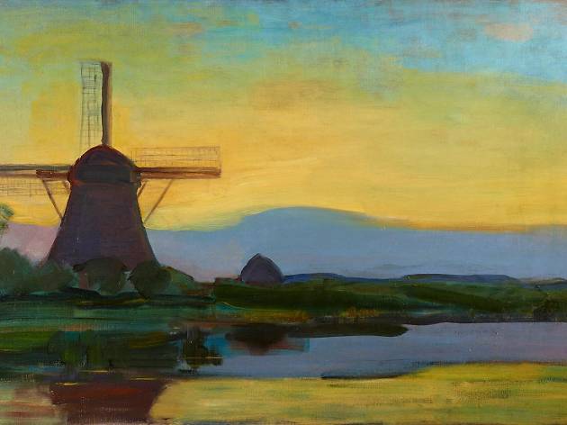 Mondrian moulin dans le crépuscule 1906 1907