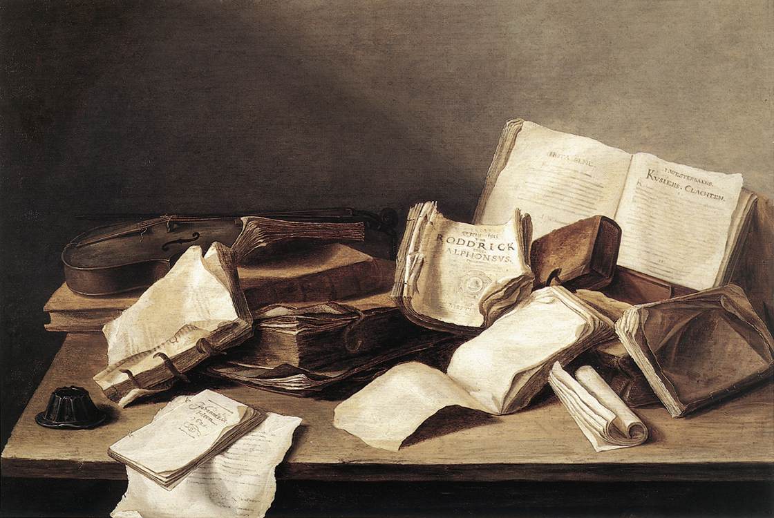 Jan  de  Heem 1606 1683 84 nature morte aux livres
