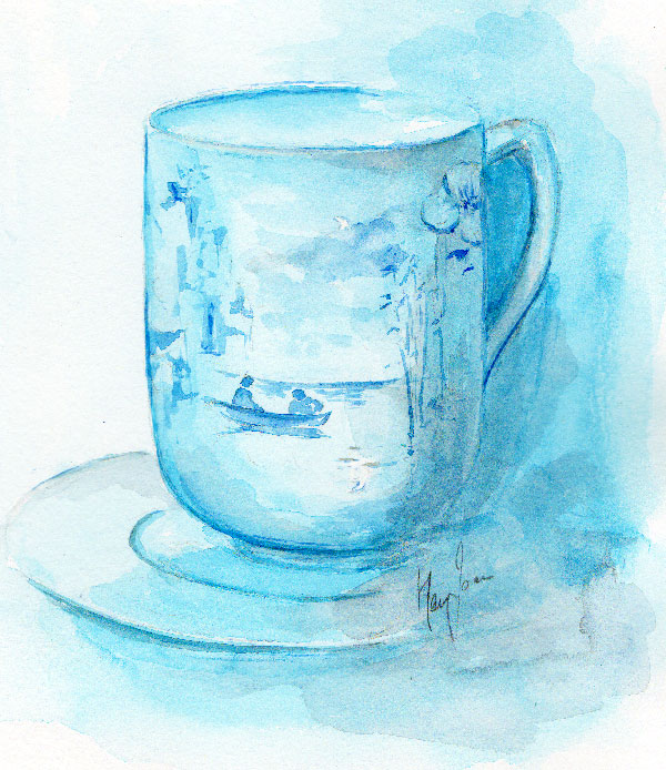 tasse bleue