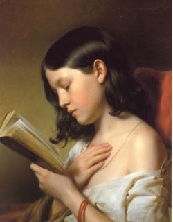 Franz Eybl jeune fille lisant