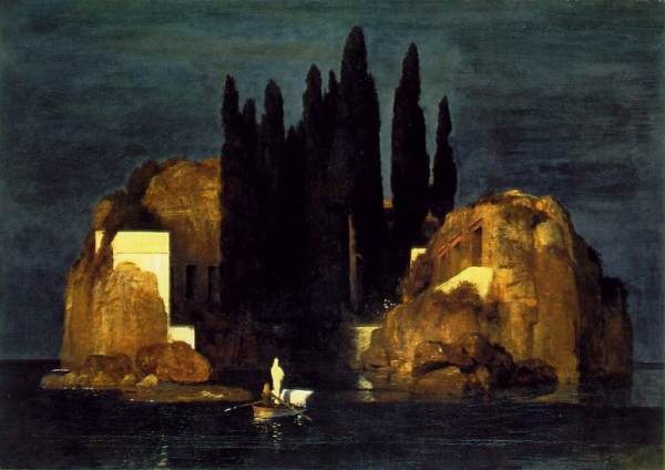 Ile des  morts  de  Arnold  B&ouml;cklin