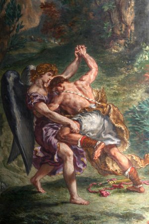 Delacroix  combat  de  Jacob contre l'ange