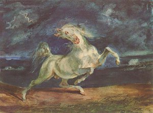 Delacroix cheval effraye par l-eclair vignette