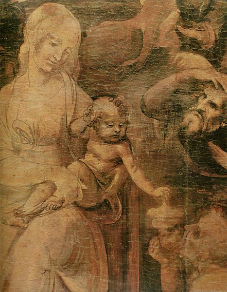 Vinci Adoration des mages détail 