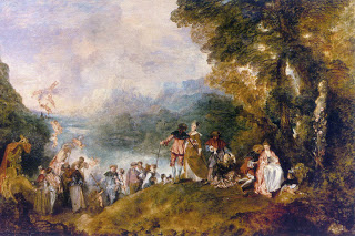 tableau de Watteau L'embarquement pour Cythère