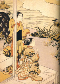art  japonais estampe courtisane  Susuki  harunobu