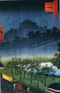 art japonais estampe akasawa de  Hiroshige
