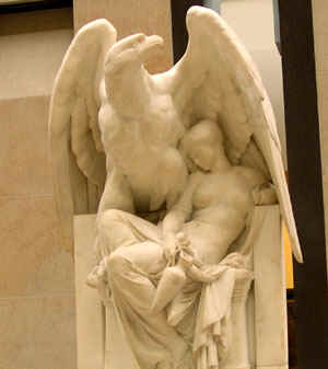 aigle et Ebbe sculpture de  carrier  Belleuse   au  Musée d'Orsay